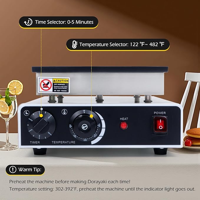 Dyna-Living Mini Dutch Pancake Maker 25PCS Commercial Mini Pancake Maker Non-stick Dorayaki Maker Electric Dutch Pancake Baker 950W Mini Pancake Dutch Machine for Home Kitchen