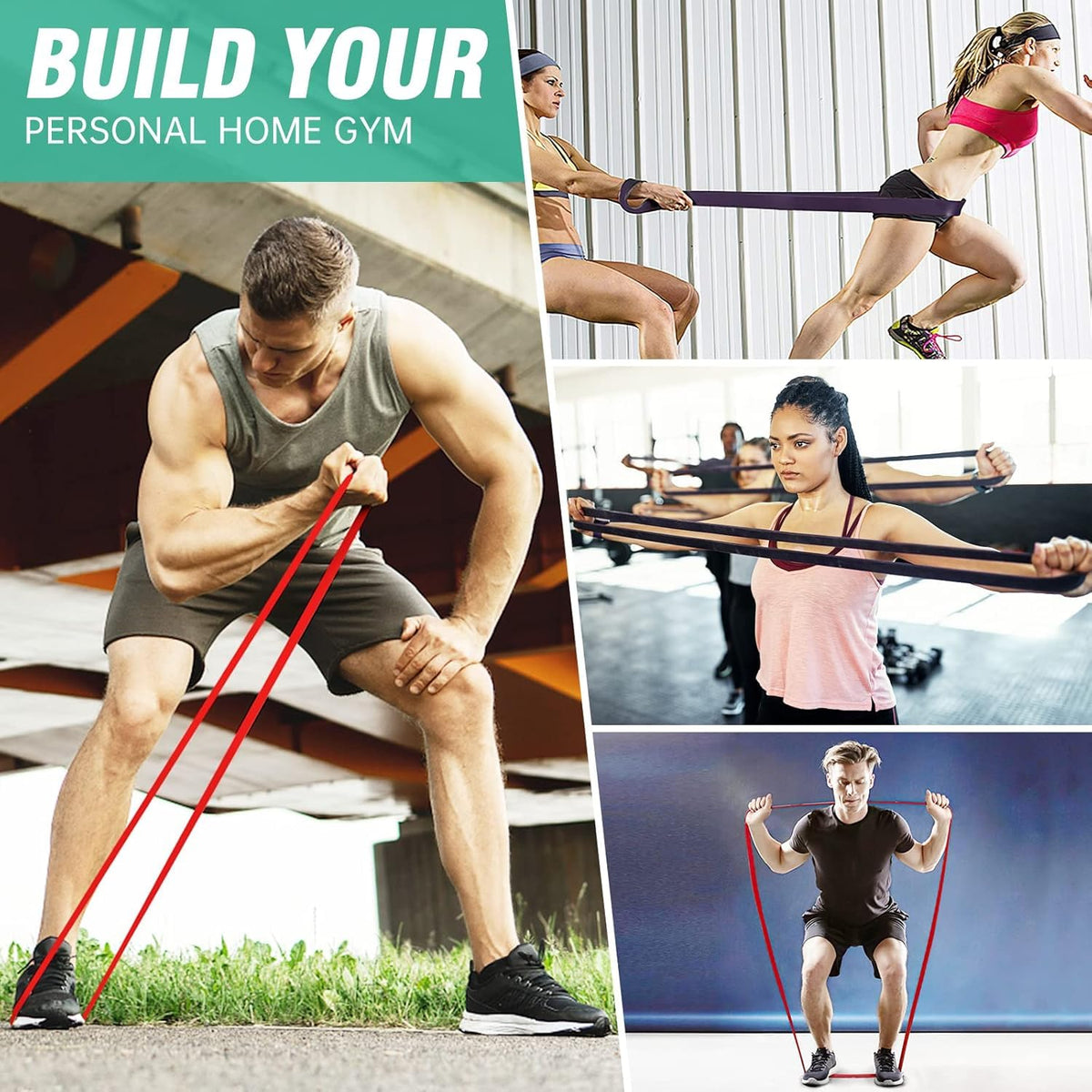 Resistance Band Pull Up Assistance Bands Set, Exercise Bands for Legs Workout Muscle Training