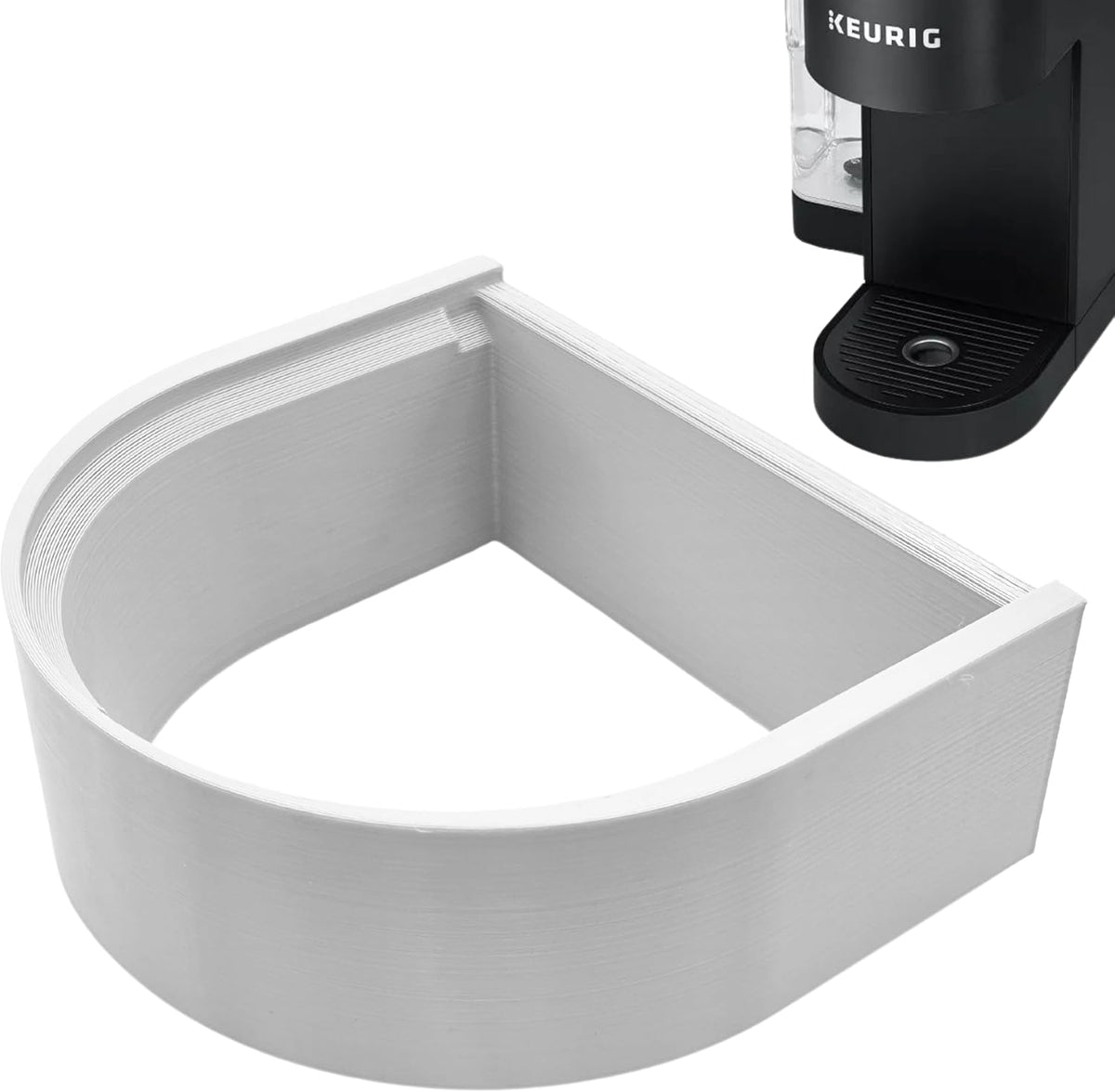 Drip Tray Mug/Cup Riser Made for the Keurig to Reduce Splashes - Riser Only (White, K-Slim 1.7 inches Tall)