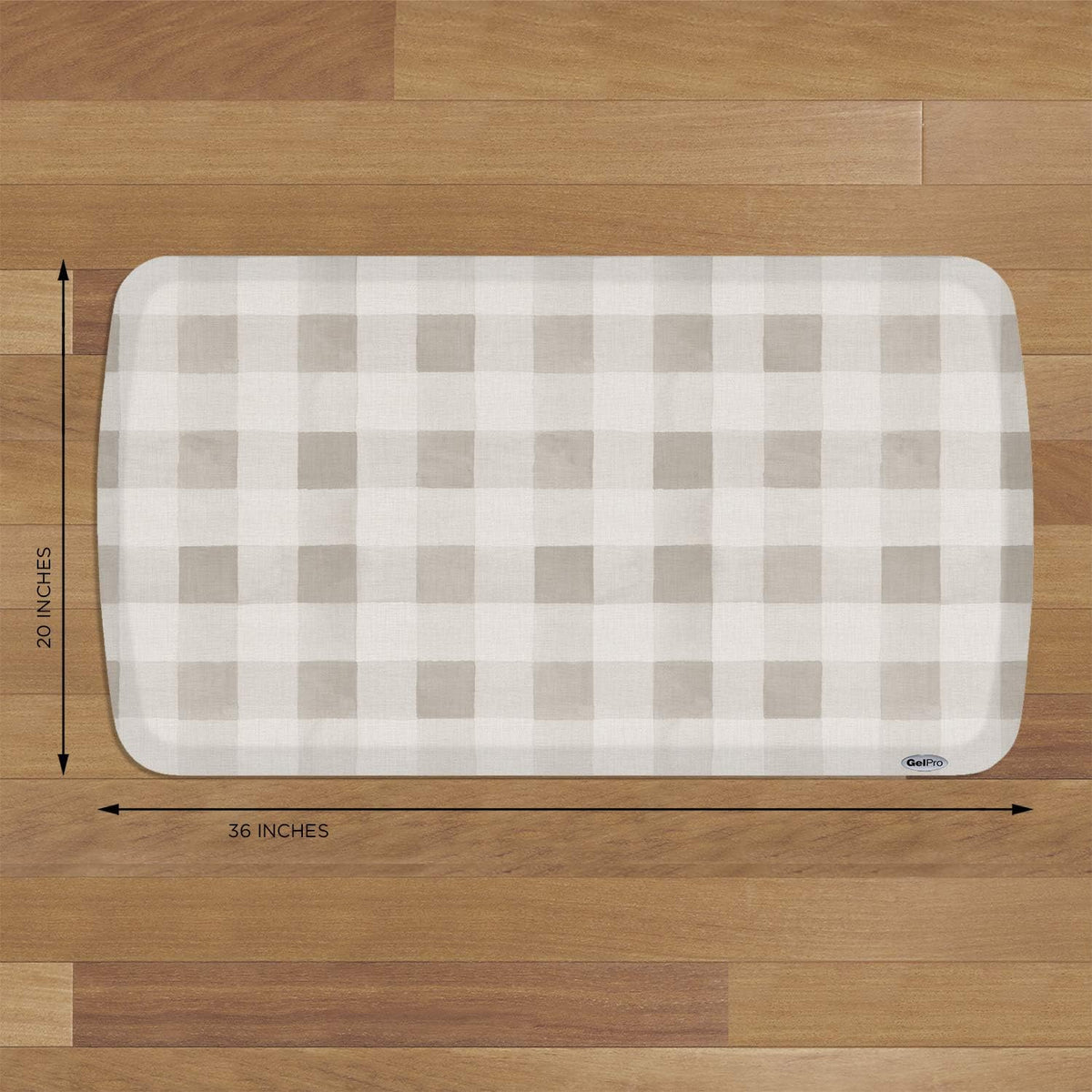 GelPro Elite Premium Gel + Foam 3/4" Thick Anti-Fatigue Floor Mat, 20" x 36", Farmhouse Tan