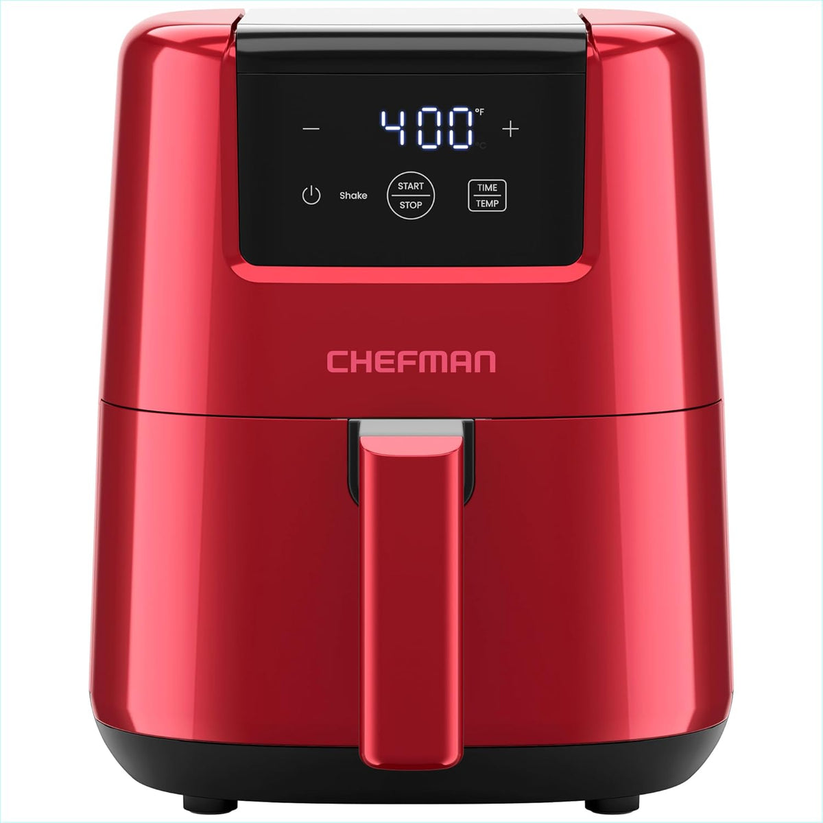 CHEFMAN 2 Qt Mini Air Fryer – Digital Space-Saving Compact Air Fryer with Nonstick and Dishwasher Safe Basket, Quick & Easy Meals in Minutes, Features Digital Timer and Shake Reminder – Red