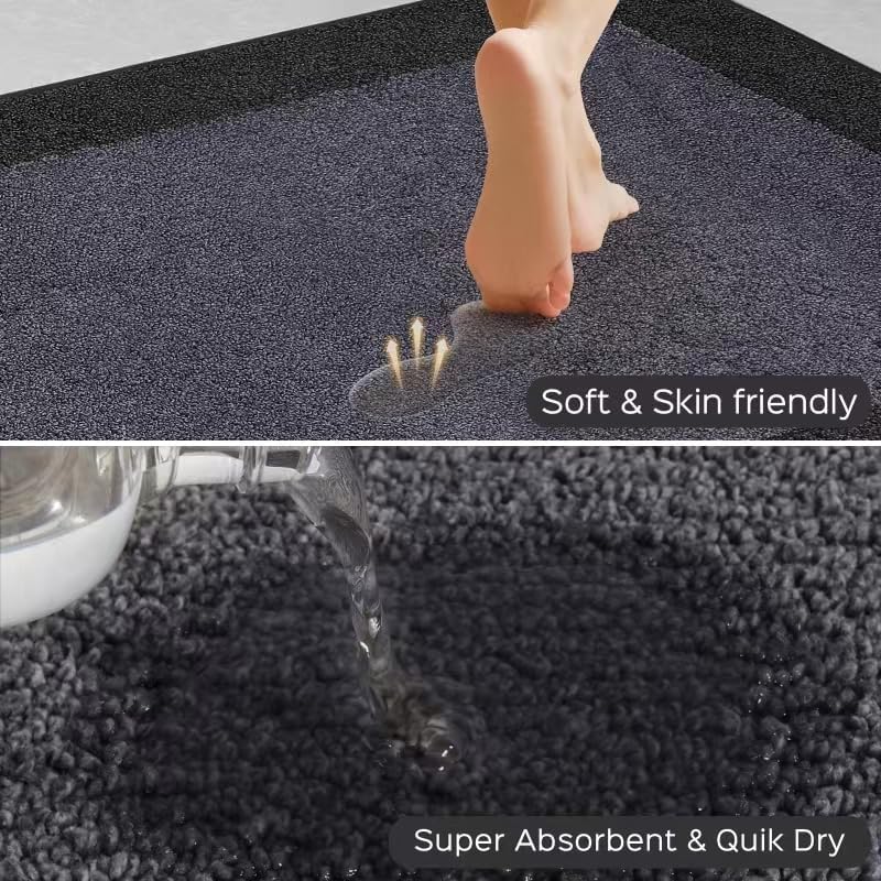 Machine Washable Runner Rug 32" x 120", Non Slip Kitchen Mat for Floor, Absorbent Entryway Rug for Kitchen, Bedroom, Living Room, Hallway, Door (Roll Packing)