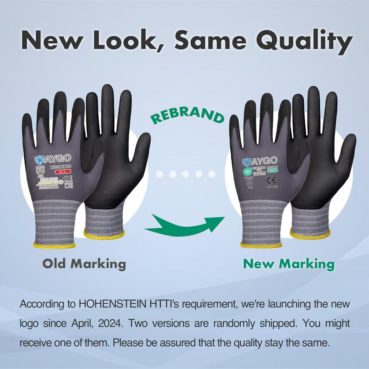 KAYGO Safety Work Gloves MicroFoam Nitrile Coated, 12 Pairs KG18NB,Seamless Knit Nylon Glove for Men and Women, Ideal for Automotive,Warehouse,Construction (2X-Large,Gray)