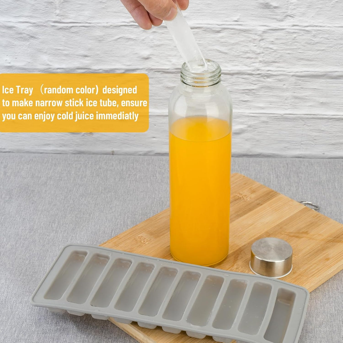 Zukro Glass Water Bottles with Lids 18 oz, 3 Pack Reusable Juice Bottles With Stainless Steel Airtight Cap for Juicing, Leak Proof Clear Drinking Jar Beverage storage container for Fridge, BPA Free