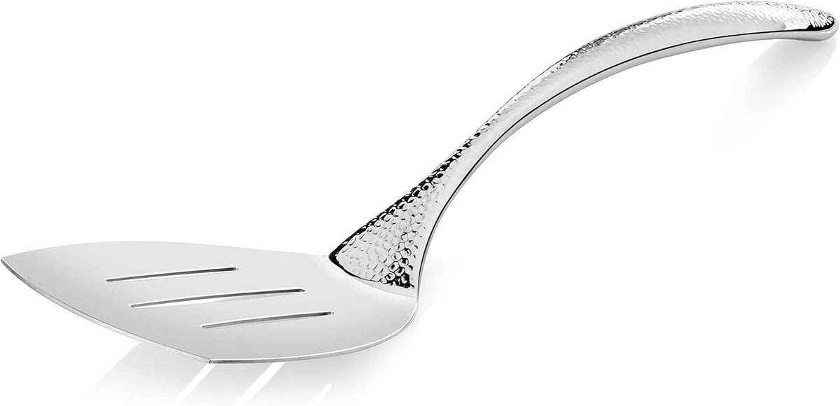 New Star Foodservice Mars Collection, Stainless Steel, Hammered Handle Slotted Spatula, 14.4-Inch, 7.2 Ounces