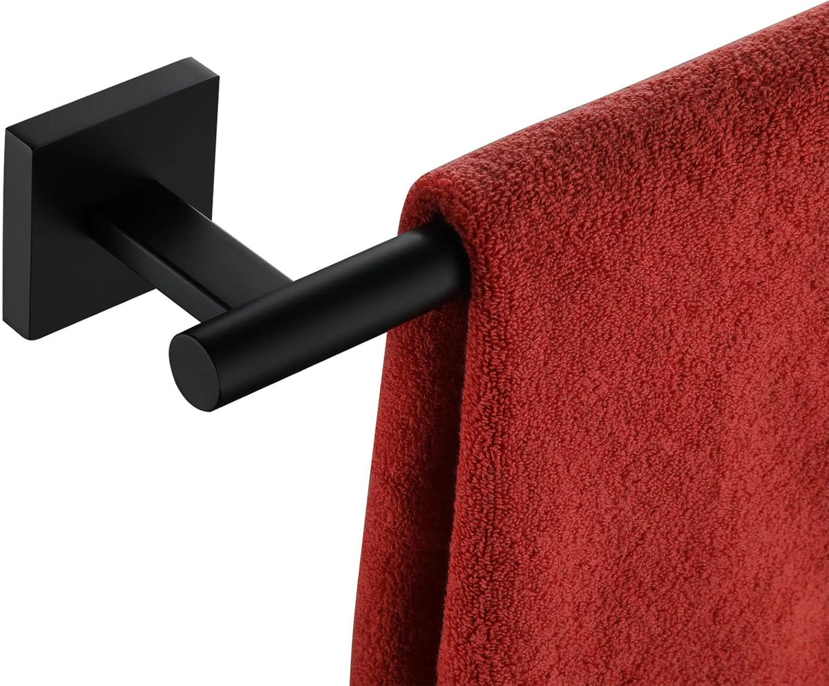 KOKOSIRI Bathroom Towel Bars 12 Inch Towel Ring Matte Black 30CM Hand Towel Holder for Bath Kitchen Wall Stainless Steel B4005BK-L12