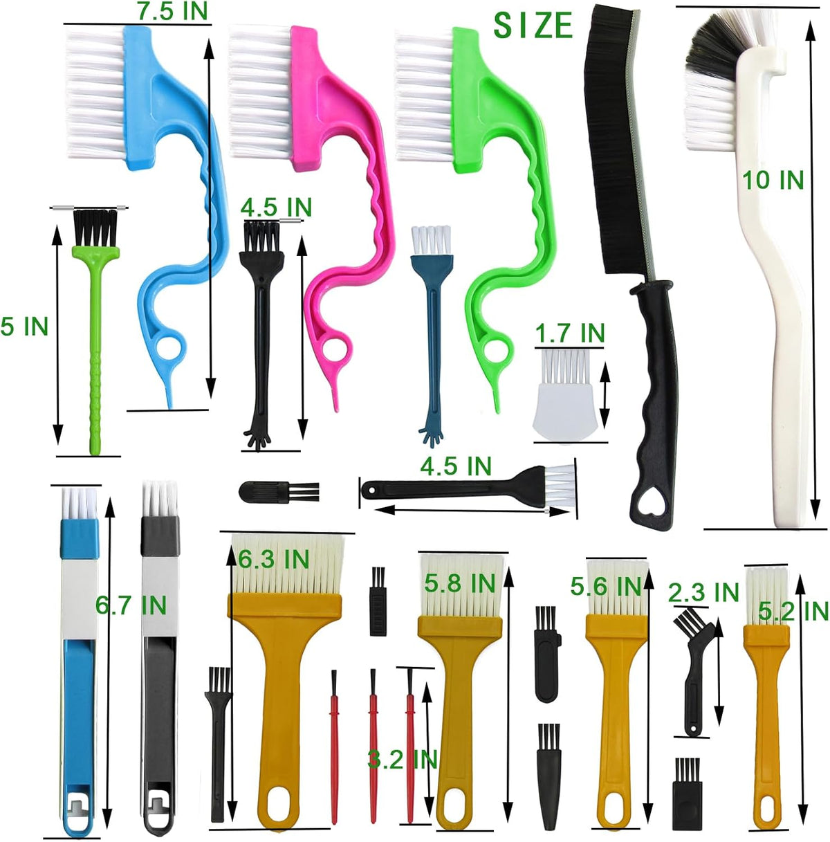 26Pcs Small Cleaning Brush,Crevice Cleaning Brushes Small Spaces,Gap Cleaning Tool Set,Window Groove Cleaning Brush,Crevice Cleaning Tool