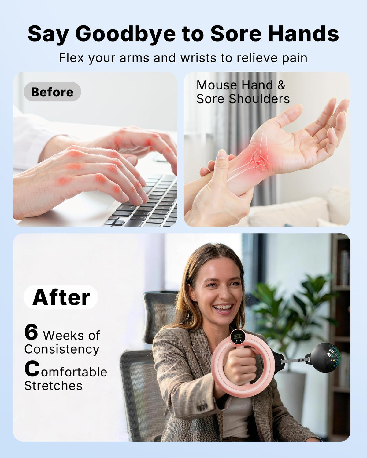 MERACH Infinity Hoop Arm Trainer, Rotating Wrist and Forearm Trainer