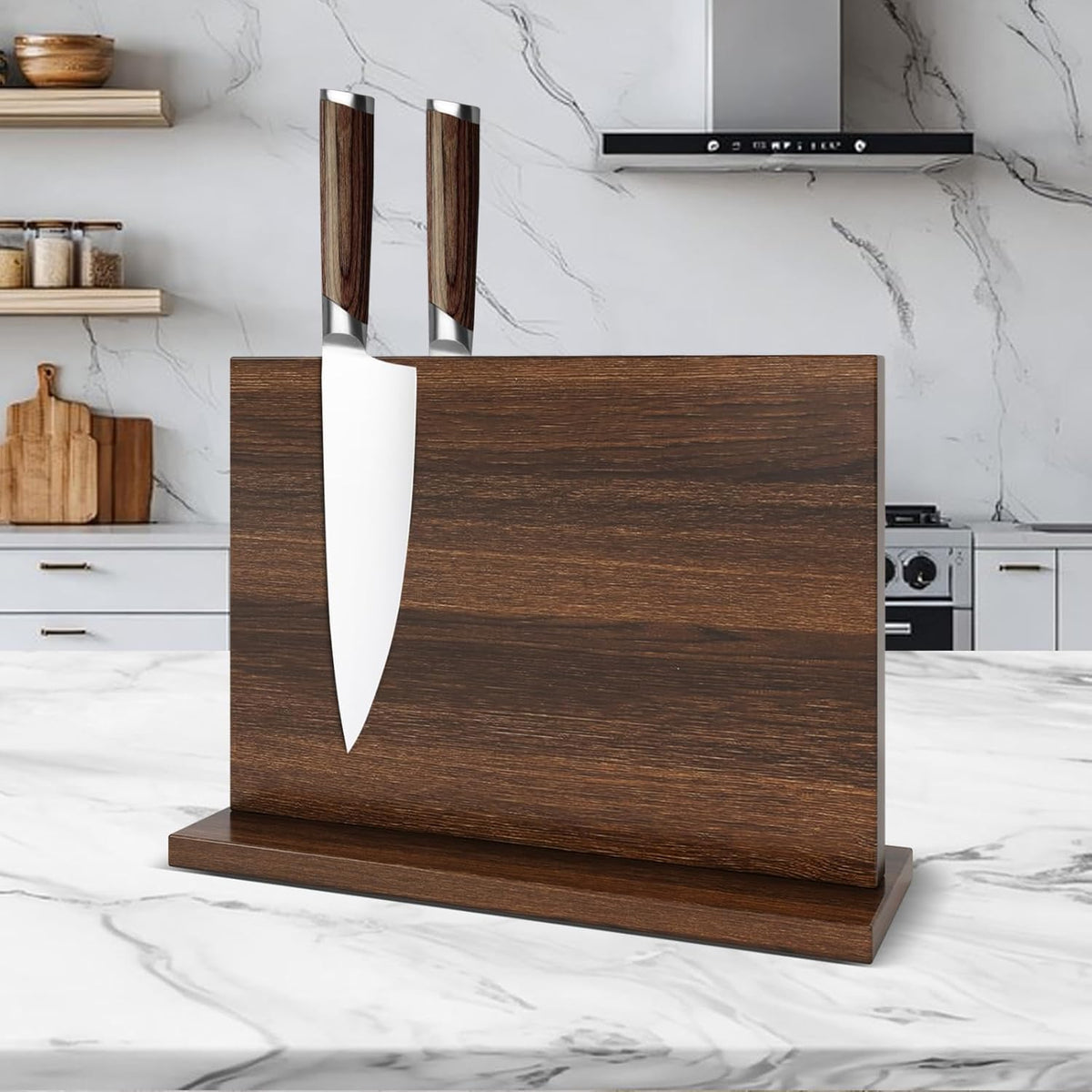 Magnetic Knife Holder, Double-Sided Magnetic Knife Block Universal Multi-function Display Rack for Kitchen Counter