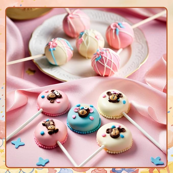 Cake Stick Mold Kit, Round Stick Cutter & Push Rod Cake Stick Maker, Mold Tool Supplies Kit Kitchen Baking Accessories Suitable for Bakery or Home Use to Make Lovely Desserts