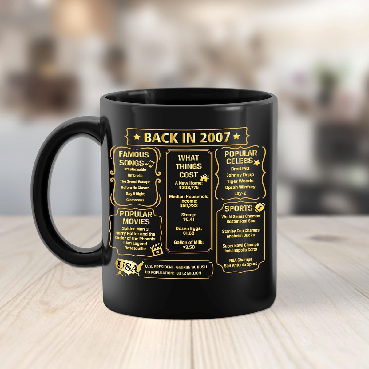 QUPT 18th Birthday Gifts for Girls Boys, 18th Birthday Gifts for Him, 2007 Birthday Gifts for Girls Boys, 18 Years Old Gifts, 2007 Birthday Gifts for Her Him, 18th Birthday Presents Coffee Mug