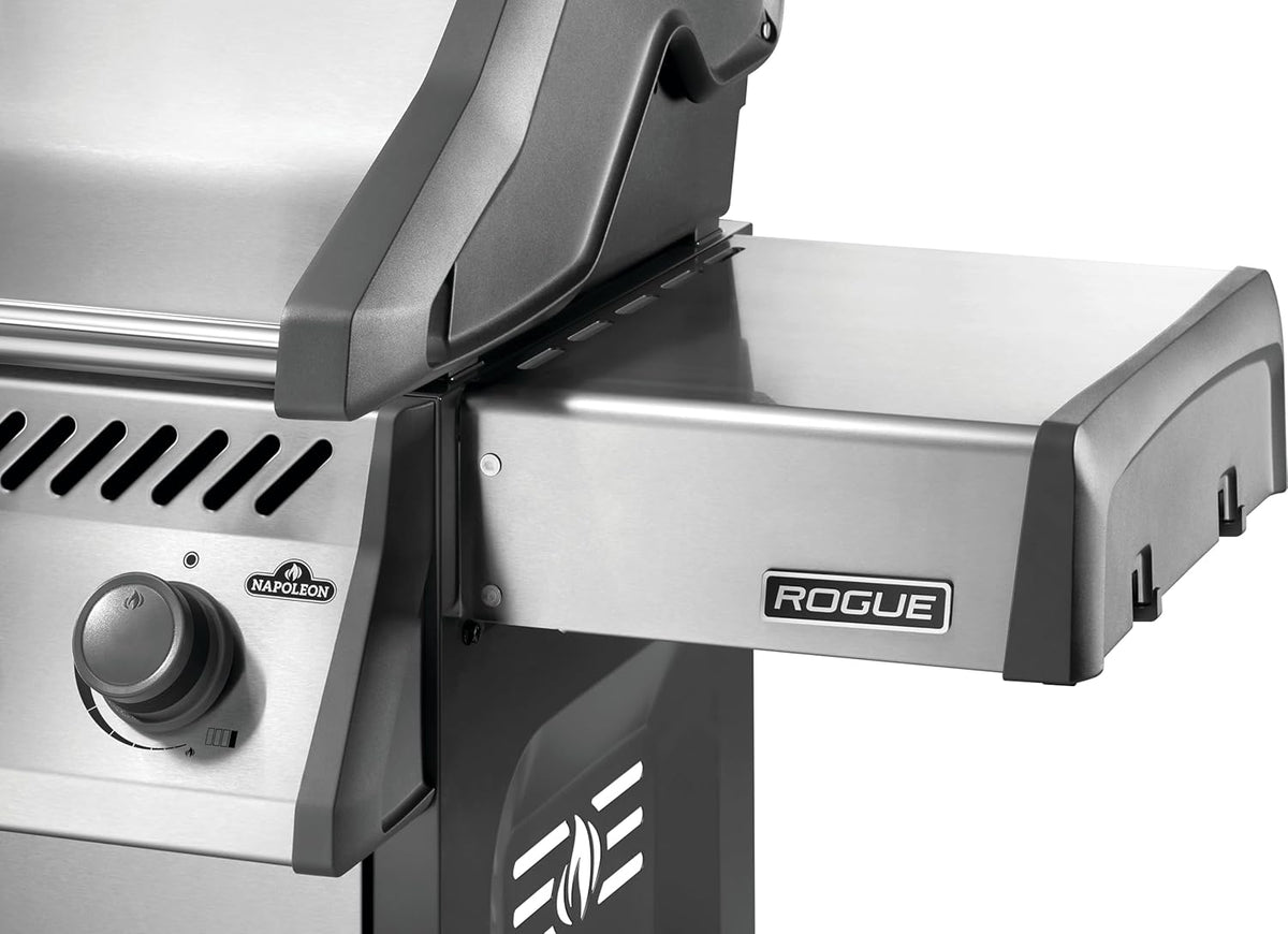 Napoleon Rogue 525 Propane Gas Grill with Range Side Burner, Stainless Steel, Durable 5-Burner Grilling Experience