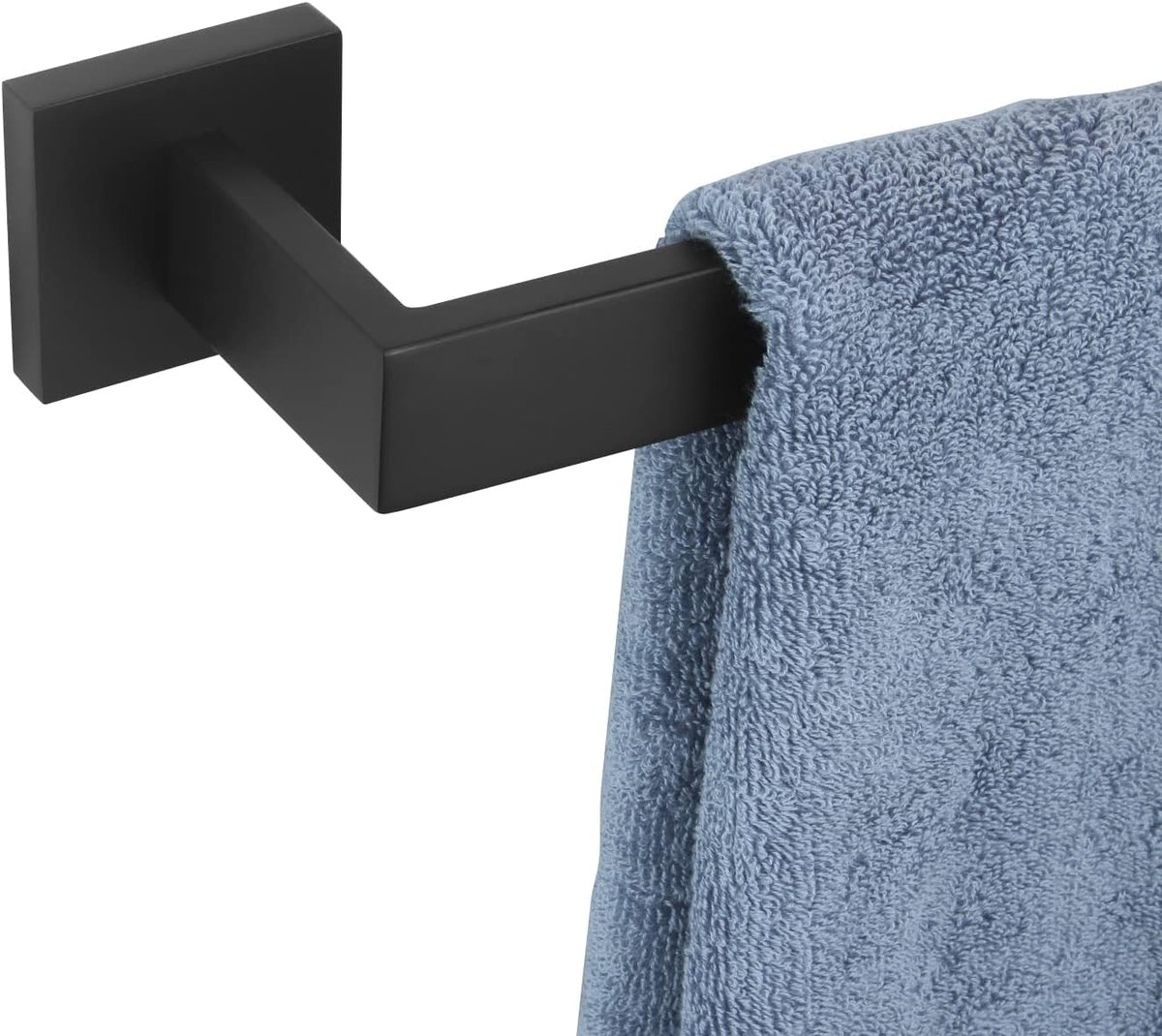 KOKOSIRI 12-Inch Single Towel Bar, Bathroom Kitchen Towel Holder, Wall Mounted SUS304 Stainless Steel Towel Rack, Matte Black, B4003BK-L12