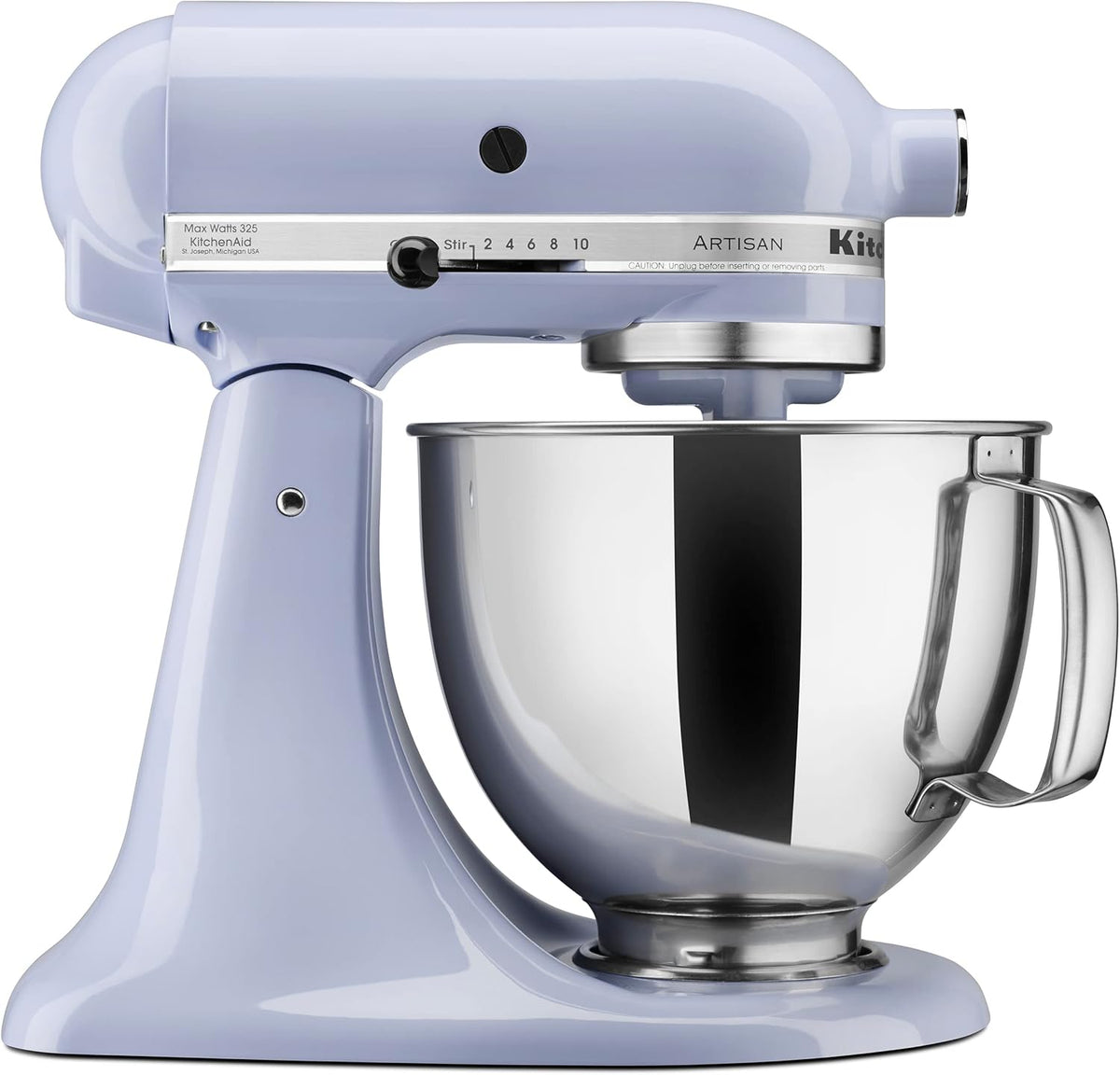 KitchenAid Artisan Series 5 Quart Tilt Head Stand Mixer with Pouring Shield KSM150PS, Lavender Cream