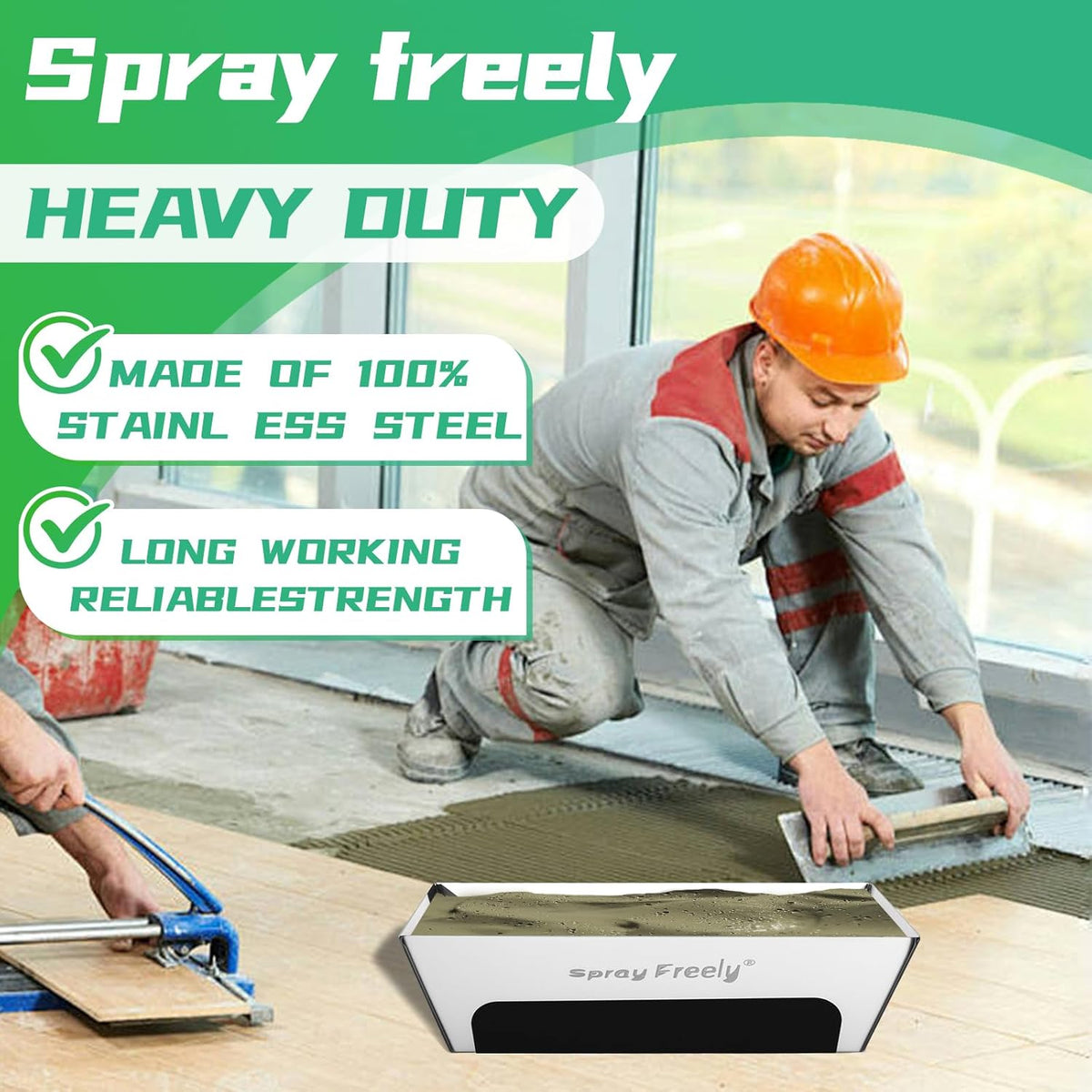 Drywall Mud Pan, Stainless Steel Mud Pan, Sheared Edges for Easy Knife Cleaning, Perfect Size for Larger Drywall Knife, Suitable For Mortar, Mixing Cement, Putty And Paint (10 Inch 1 Pack)