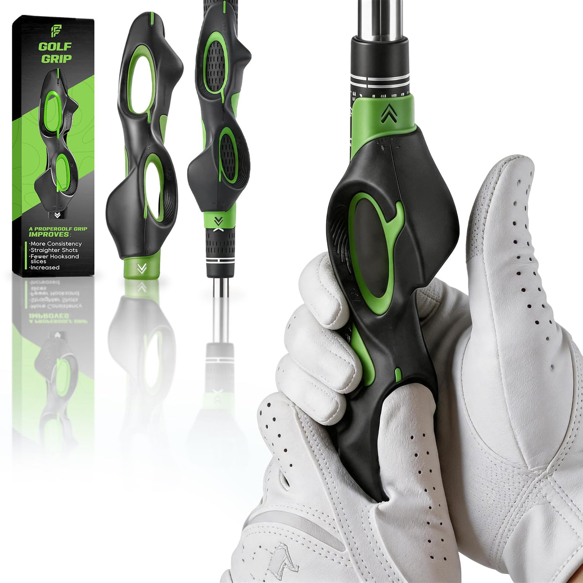 FJZLIFE Golf Grip Trainer, Correct Hand Position & Swing, Snap-On