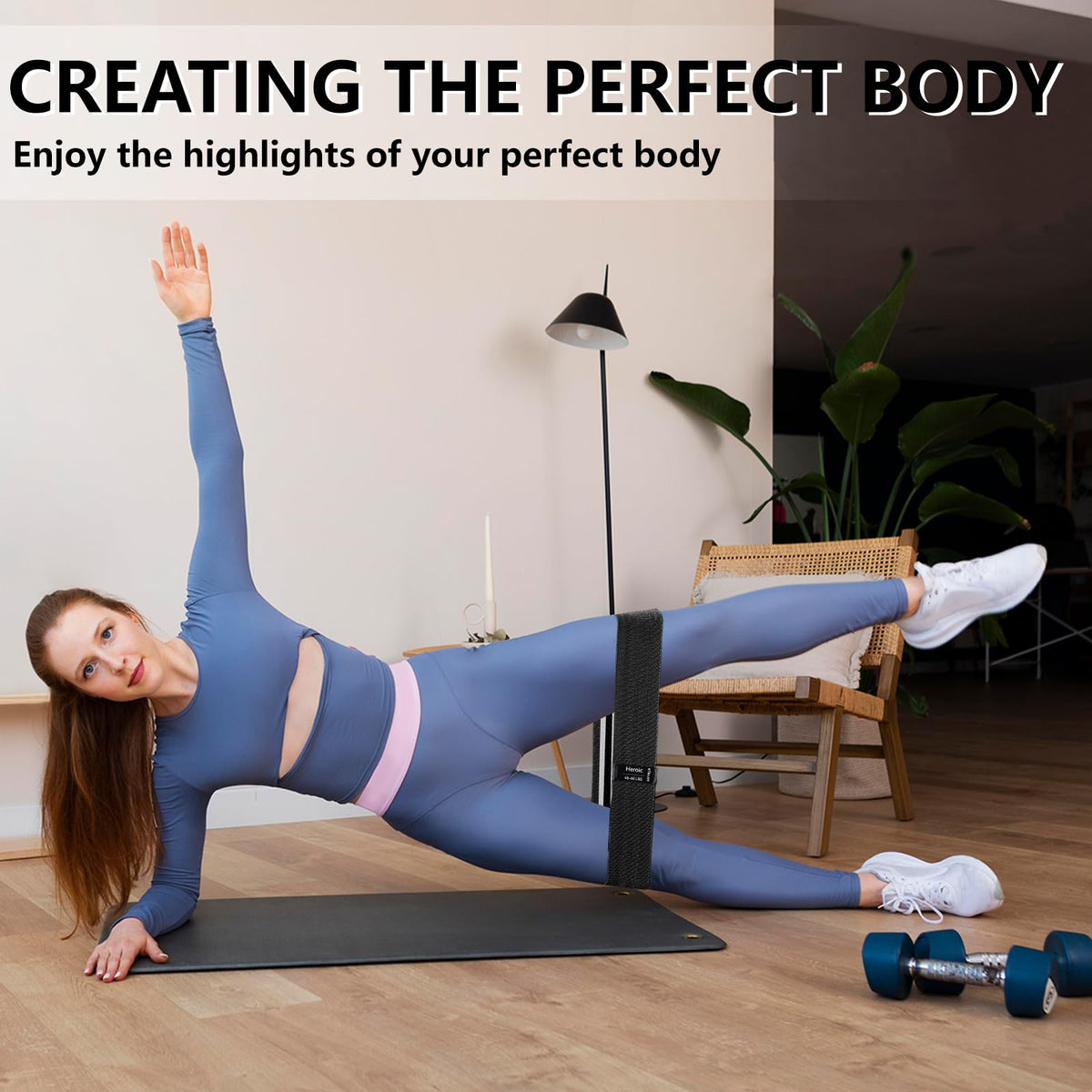 3 Levels Exercise Bands, Workout Fabric Resistance Bands for Women and Men