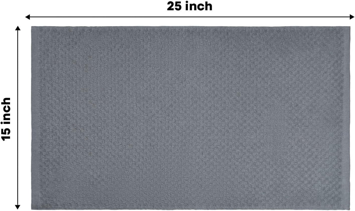 Artoid Mode Ring Spun Cotton Grey Kitchen Dish Towels, 15x25 Inch Ultra Soft Absorbent Quick Drying Household Cleaning Tea Towels Bar Towels Set of 4