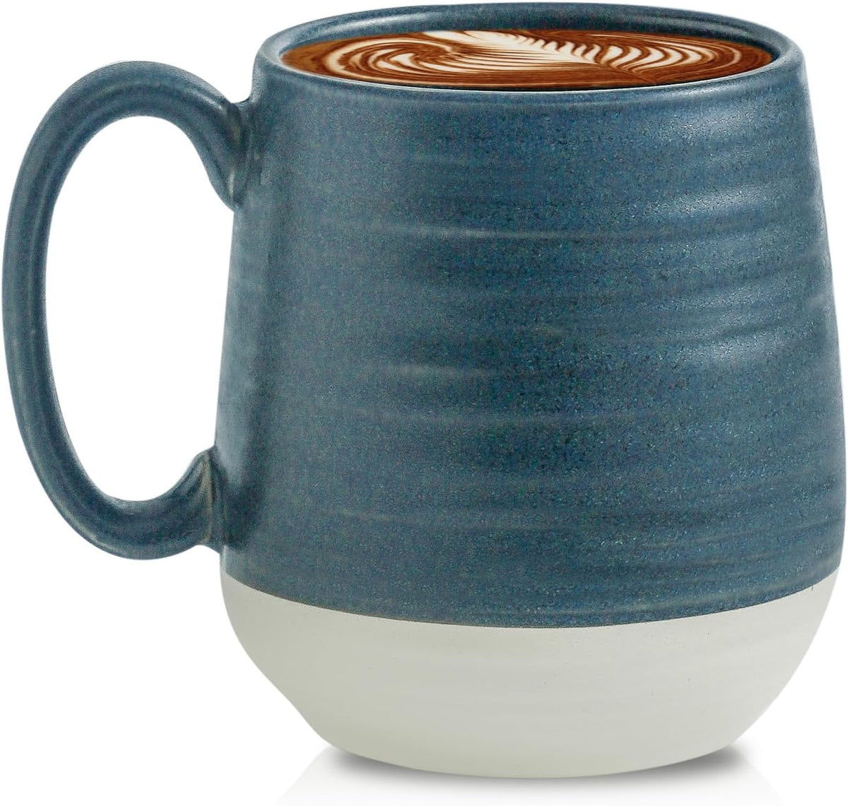 Hasense Coffee Mugs, 20 oz Oversized Coffee Cups Ceramic, Tea Cup with Handle for Coffee Cappuccino Soup Latte Hot Cocoa, Holiday Gift Mugs for Women and Men, 1 PCS(Deep Blue)