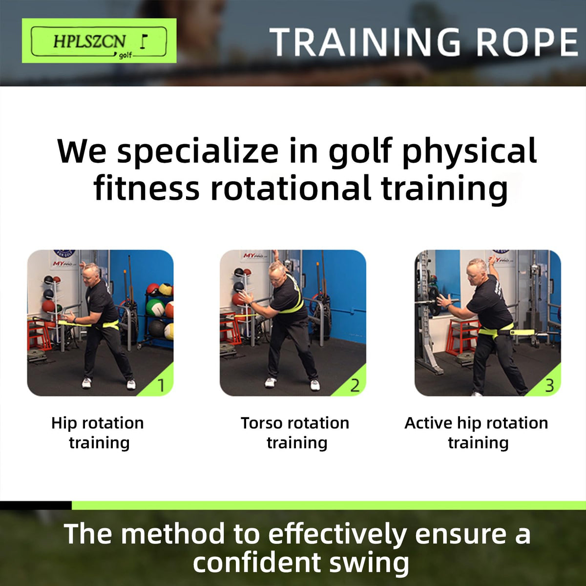 Golf Swing Trainer Rope, Golf Core Strength Trainer, Swing Power Training
