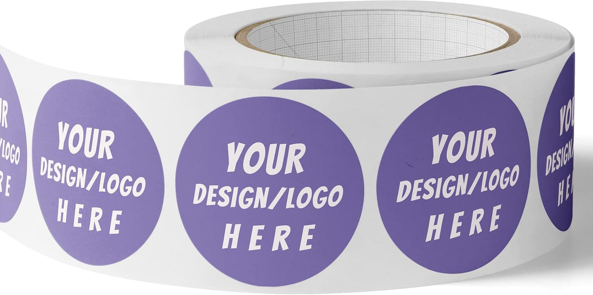 150 Custom Circle/Square BOPP Roll Labels- Personalized Stickers for Business Logo, Party, Wedding Favor, Baby Shower-Any Design Text + Image, Matte/Gloss Finish (3 * 2 Inch)