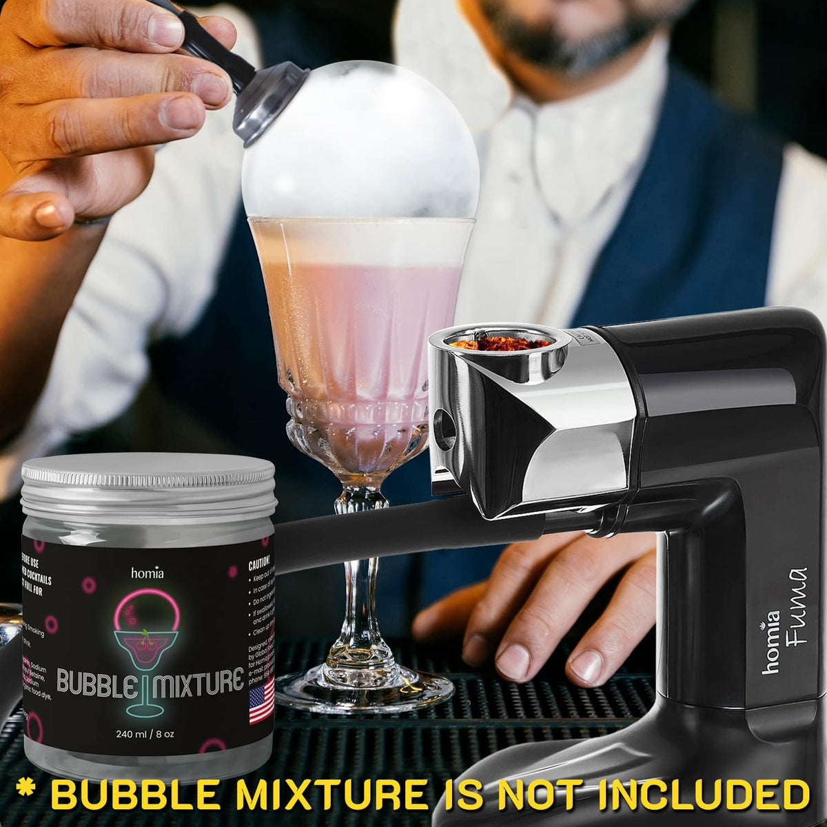 Cocktail Smoker Kit - Whiskey Smoker Kit - Smoke Infuser - Universal Kit, 14 PCS, Smoker Machine with Accessories and Wood Chips - Indoor Smoker - Gift for Men