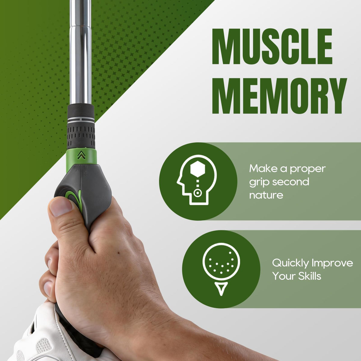 FJZLIFE Golf Grip Trainer, Correct Hand Position & Swing, Snap-On