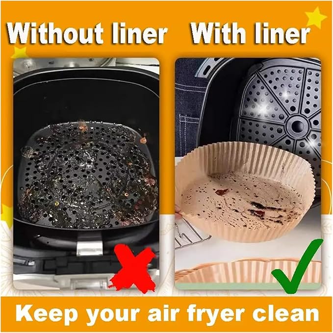 Large Air Fryer Disposable Paper Liners Nonstick 23cm Oven Airfryer Parchment Baking Paper ，Compatible For Ninja，Compatible For COSORI ，Grill Cooking Basket(16cm square,200 Pcs)