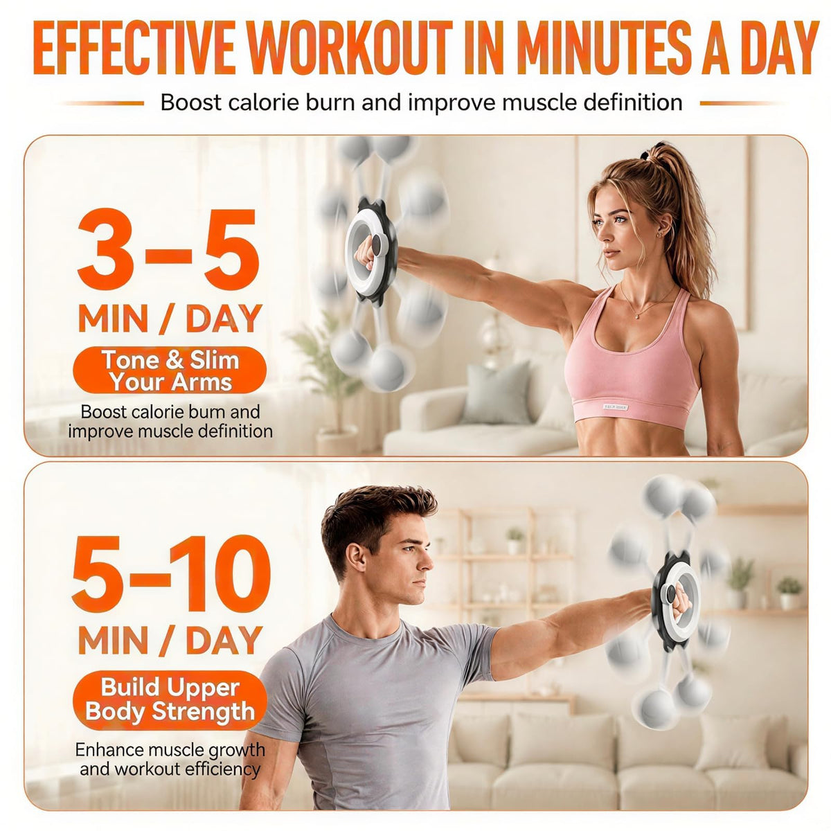 Infinity Hoop for Arms, 360° Hand-Crank Arm Trainer, Home Workout