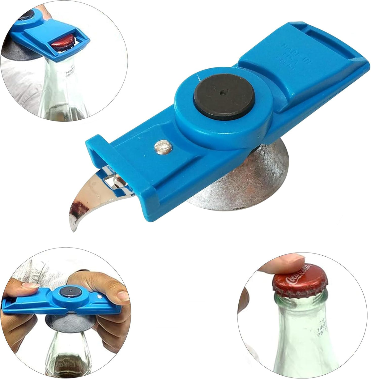 Bruni Multifunction Bottle Opener – Medicine Safety Cap Can Bottle Opener Easy to Use for Children, Weak Hands, Elderly and Arthritis Sufferers (BBO)