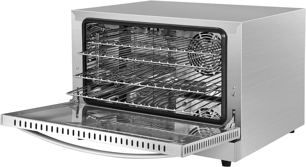 KoolMore 23 in. Commercial Countertop Convection Oven for Half-Size Pans with 4 Racks 1600W of Power in Stainless-Steel, ETL Listed for Safety and Sanitation (KM-CTCO-15)