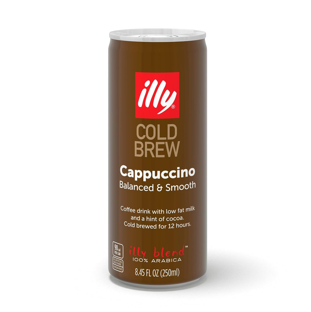 illy Ready To Drink Coffee – Cappuccino Cold Brew Cans - Notes Of Milk & Chocolate - 100% Arabica - Smooth & Refreshing Taste - Convenient, Easy to Carry Drink – 8.5 oz., 12 Pack