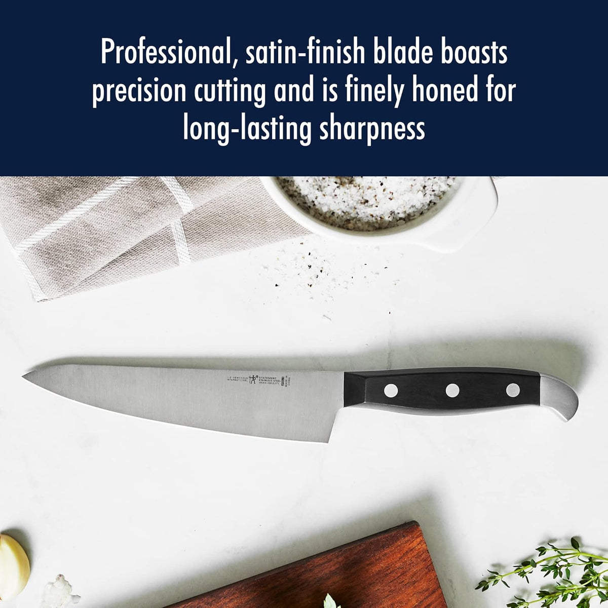 HENCKELS Statement Razor-Sharp 20-Piece Knife Set with Block, With Bonus Sharpener, German Engineered Informed by 100+ Years of Mastery