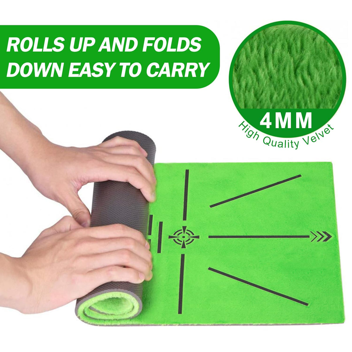 MONOJOY Golf Mat Practice Indoor/Outdoor with Replaceable 15.7"x11.8" Pads
