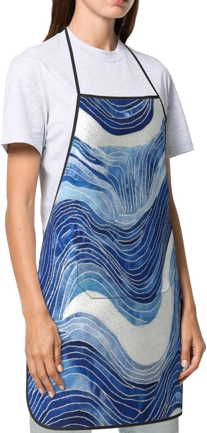 Women Men Bib Aprons Chef Cooking Aprons with Pockets for Kitchen Cooking BBQ Baking Grilling