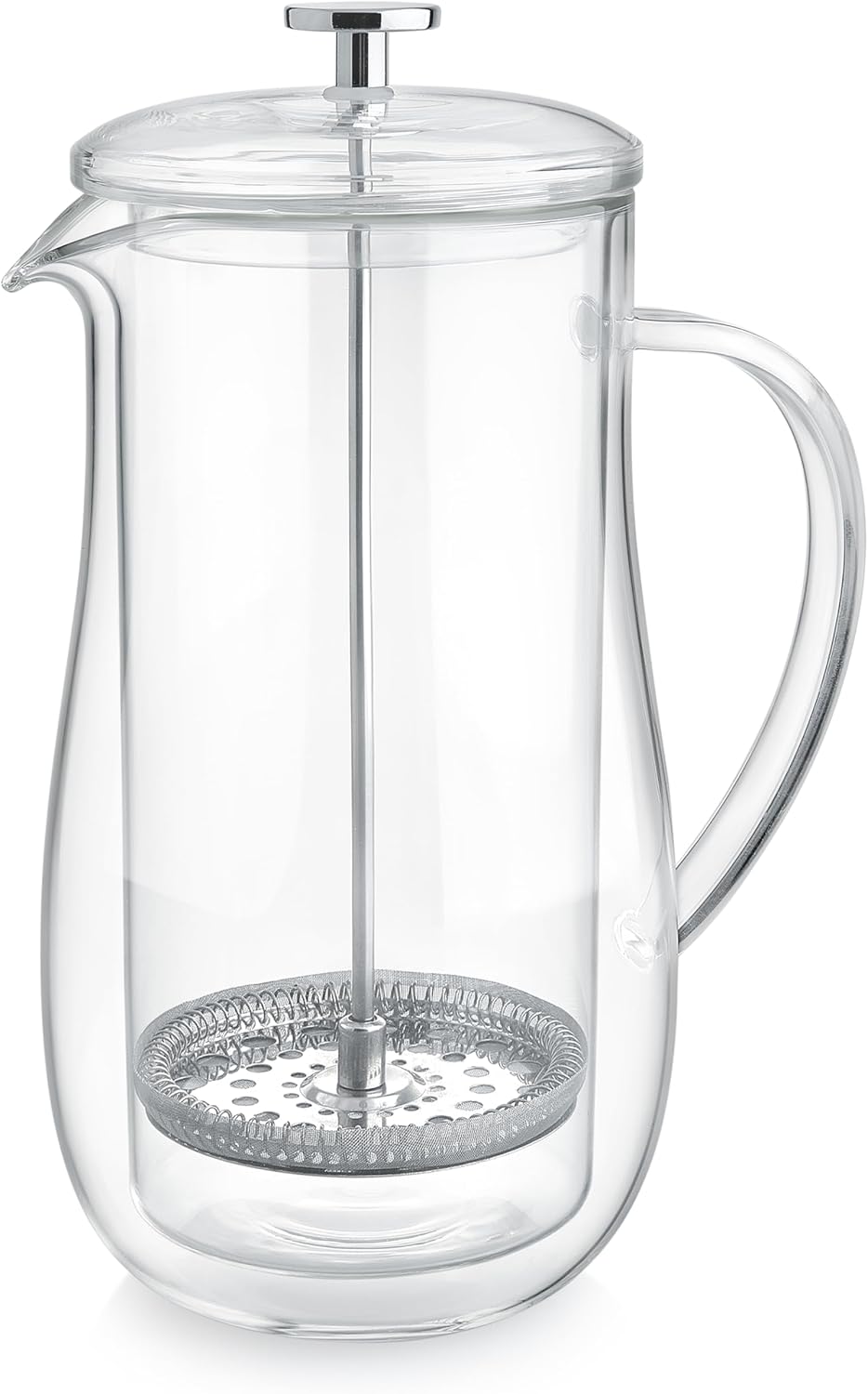 Teabloom Insulated Double-Walled Glass French Press – 100% Plastic-Free Tea & Coffee Press for Pure, Rich Flavor | 34 oz Precision Brewer | Connoisseur's Choice
