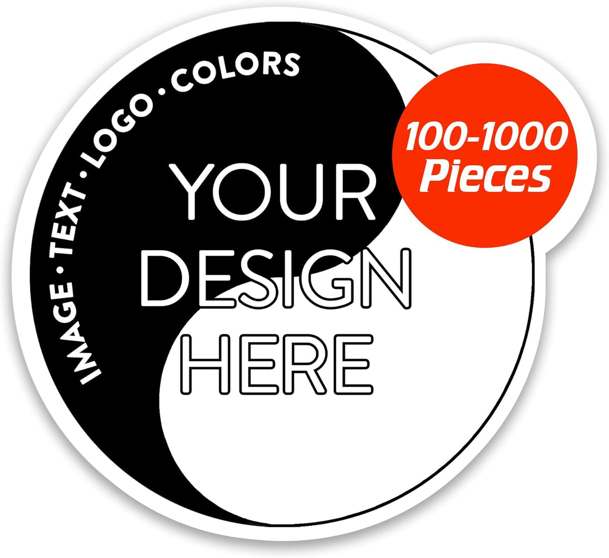 5-1000 Custom Vinyl Stickers - Upload Your own Image, Text, Design, Logo - Personalized Logo Labels for Handmade, Packaging, Bottle, Jars, Candle, Brand Stickers (White, 2x2)