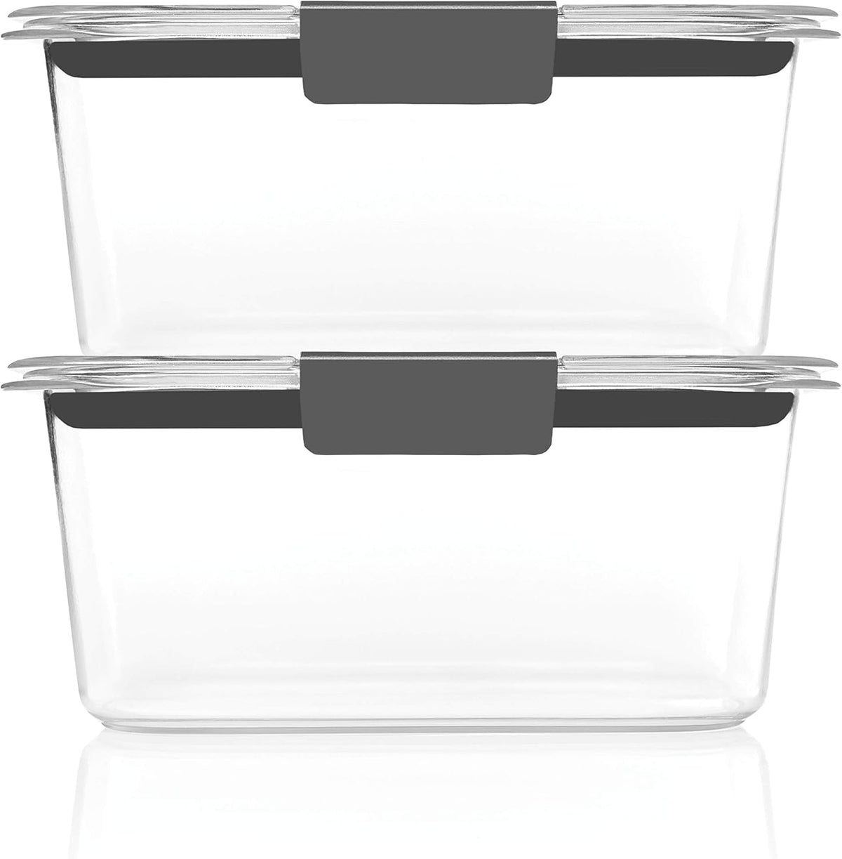 Rubbermaid Brilliance BPA-Free Food Storage Containers, Medium Deep, 4.7 Cup, 2-Pack, Airtight & Leak-Proof, Microwave & Dishwasher Safe