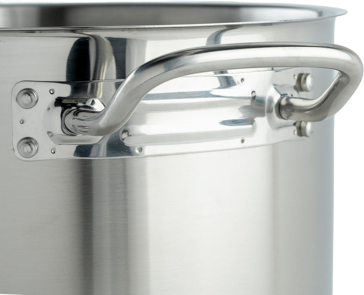 Winco Heavy-Duty Stainless Steel Stock Pot with Cover, 8 Quart