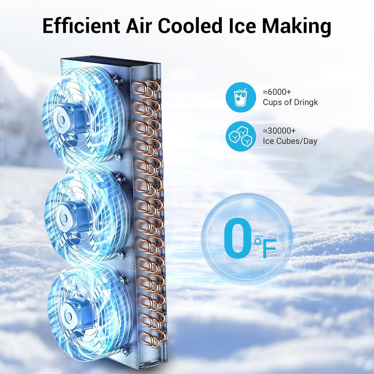500LBS/24H Commercial Ice Machine Maker, 320LBS Capacity Large Industrial Ice Maker, Clear Ice Cubes Ready in 5-15min, Micron Water Purification Filter 99% impurities, for Cafe, Bar