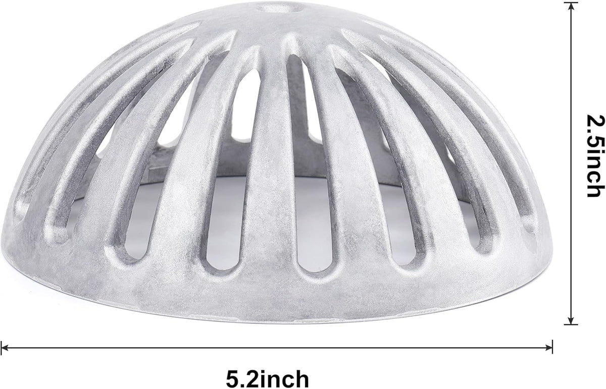 Heavy Duty Aluminum Floor Drain Cover, Floor Drain Strainer, Floor Sink Strainer, Dome Drain Cover for Restaurant, Home, Garden, Kitchen, Bar, Buffet or Food Service, 5-1/2" W x 2-1/4"H(1PCS)