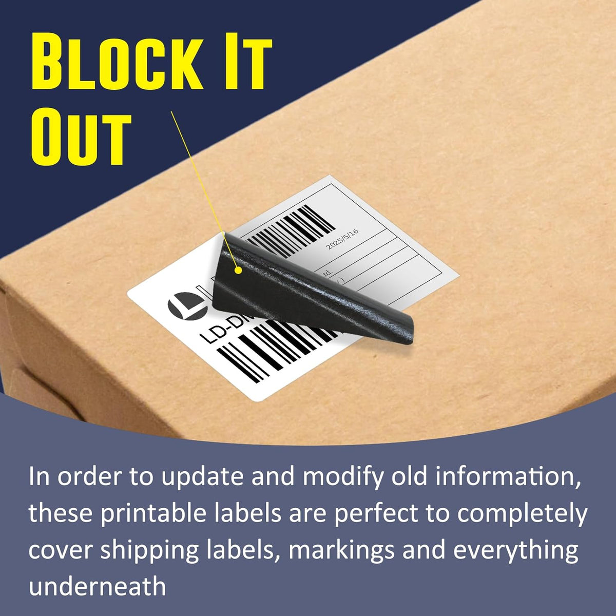 L LIKED 3" x 2" Direct Thermal Labels, Permanent Adhesive Barcode Shipping Stickers & Compatible with Rollo, Zebra and Other Desktop Printers (12 Rolls, 8400 Labels)