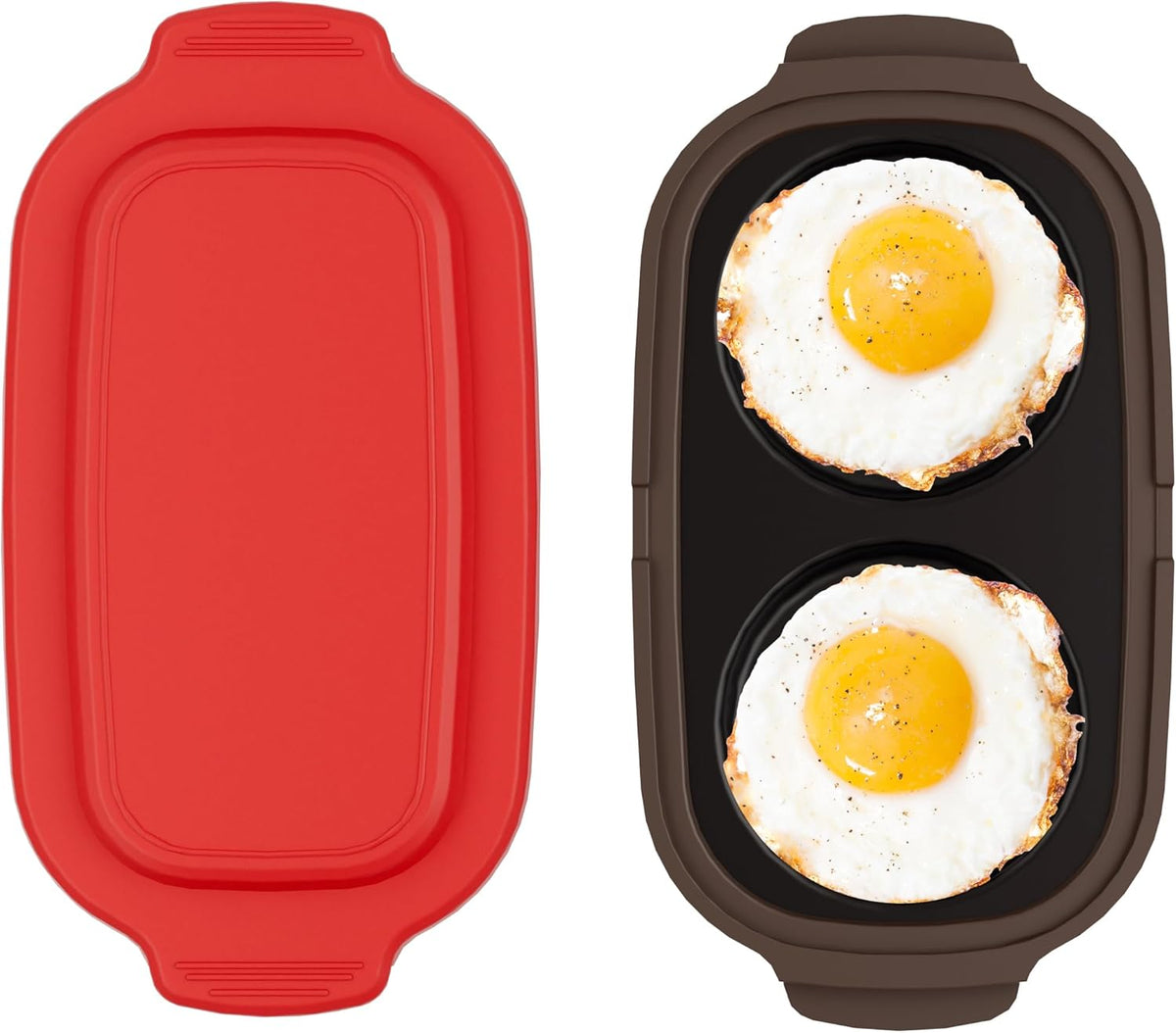 Microwave Egg Cooker, Microwave Egg Poacher | Cooker & Fryer for Breakfast Sandwiches | Maker for 2 Eggs | Dishwasher-Safe & BPA-free, Save Time,Portable for Home,Travel,Gifts