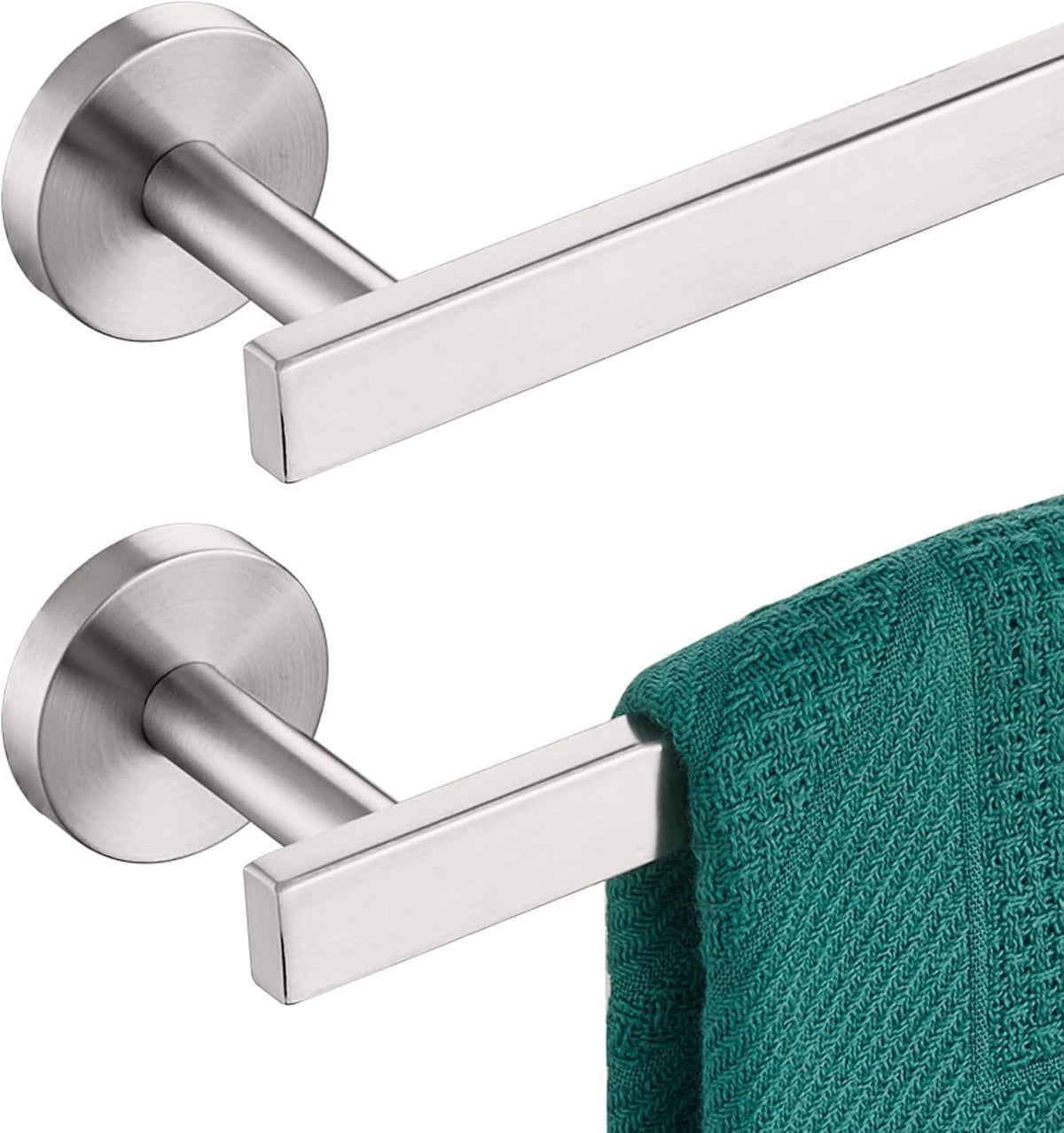 12 Inch Bathroom Towel Bar Bath Towel Rack Kitchen Towel Holder Towel Ring Wall Mounted SUS304 Stainless Steel 2 Pack Brushed Nickel AN4001BR-L12-P2