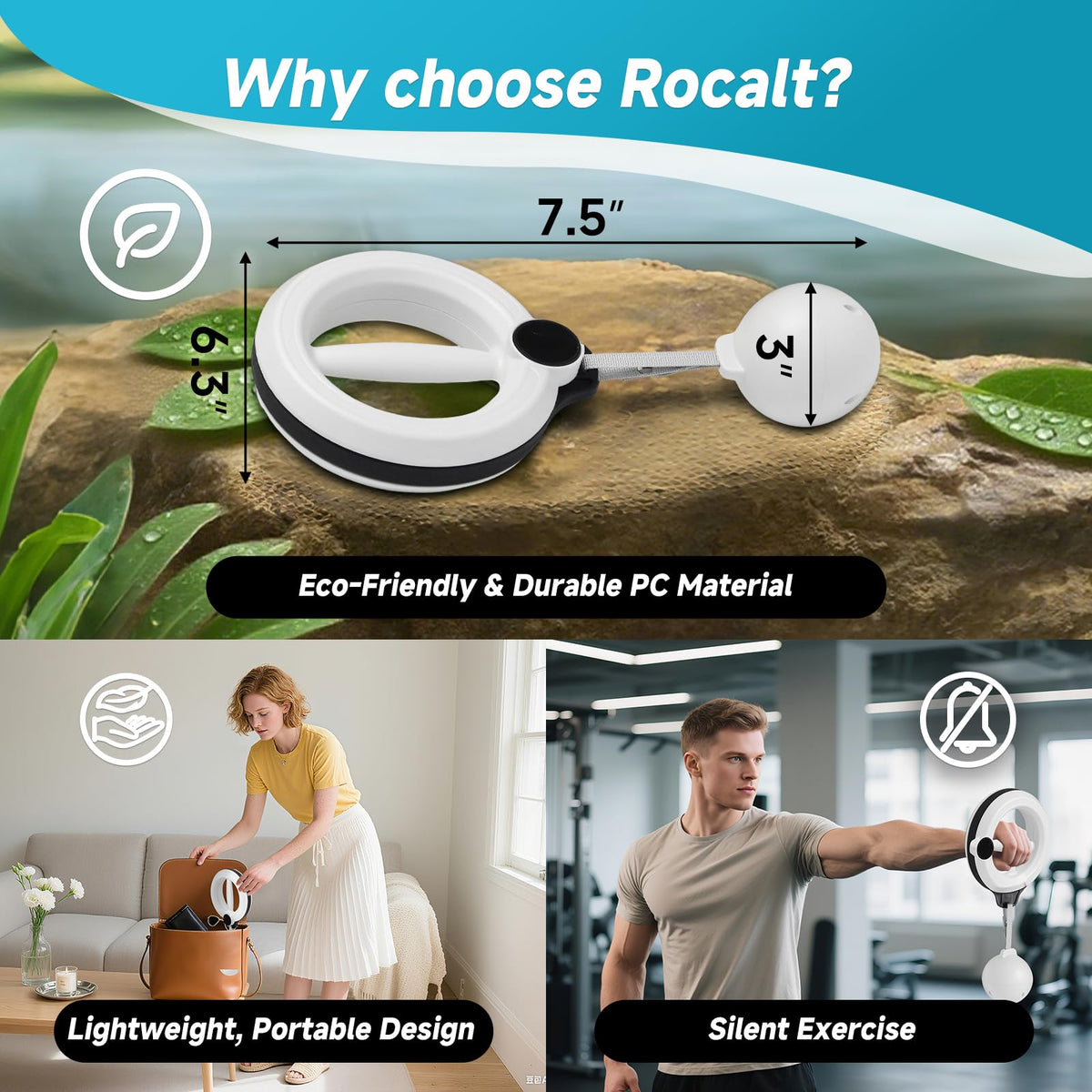 Rocalt Infinity Hoop Arm Trainer, 360 Degree Forearm Exerciser