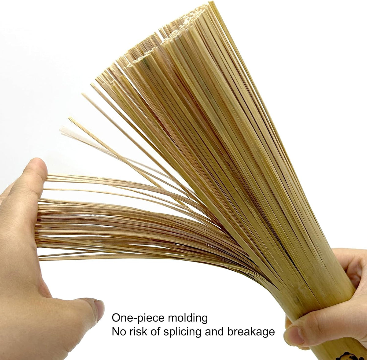 2 Pack Handmade Bamboo Wok Brush,Wok Cleaning Brush for Carbon Steel and Cast Iron,Bamboo Brush for Wok Cleaner,Kitchen Scrubbing Brush for 9" Wok,Dish Brush with Handle,Wok Scrubber Accessories