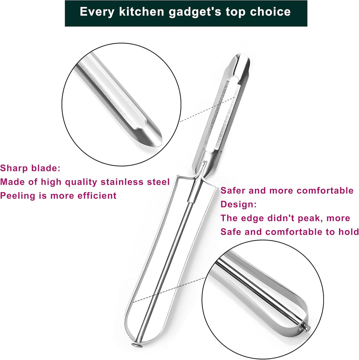 Best Vegetable Carrot Potato Peelers for Kitchen, 2 Pcs, Just Like Mom's old steel Fruits Peeler(52877)