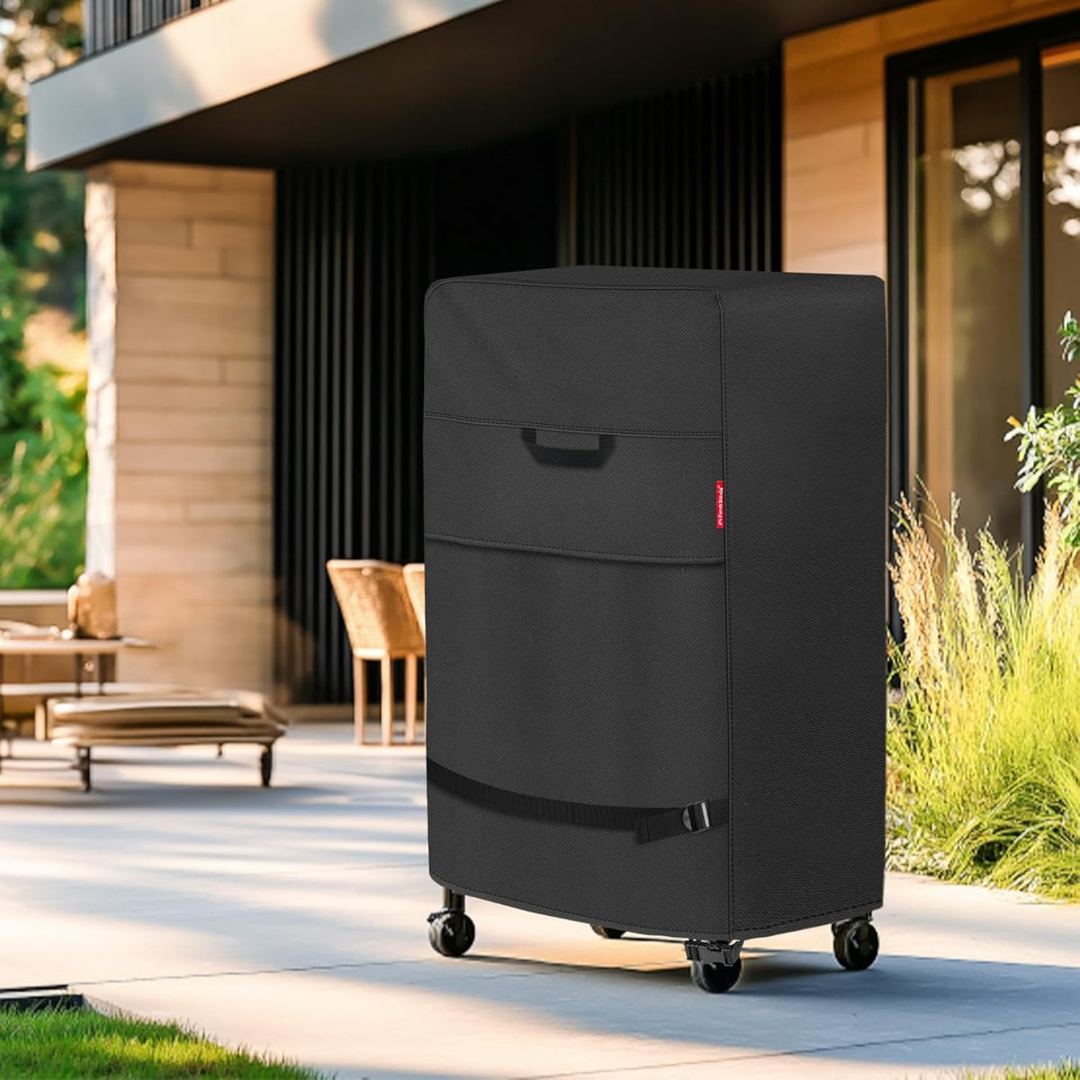 Porch Shield 40 Inch Electric Smoker Cover for Masterbuilt Smoker, Waterproof Heavy Duty Outdoor Smoker Grill Covers 26W x 23D x 43H inch, Black