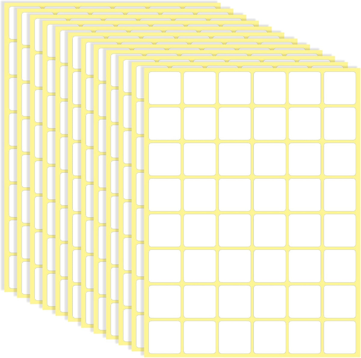 1440 Pcs Blank Date Labels 1" X 1" Labels Stickers for Organizing Square Writable White Labels Food Labels for Jars Boxes File Folders Envelopes School Office Kitchen