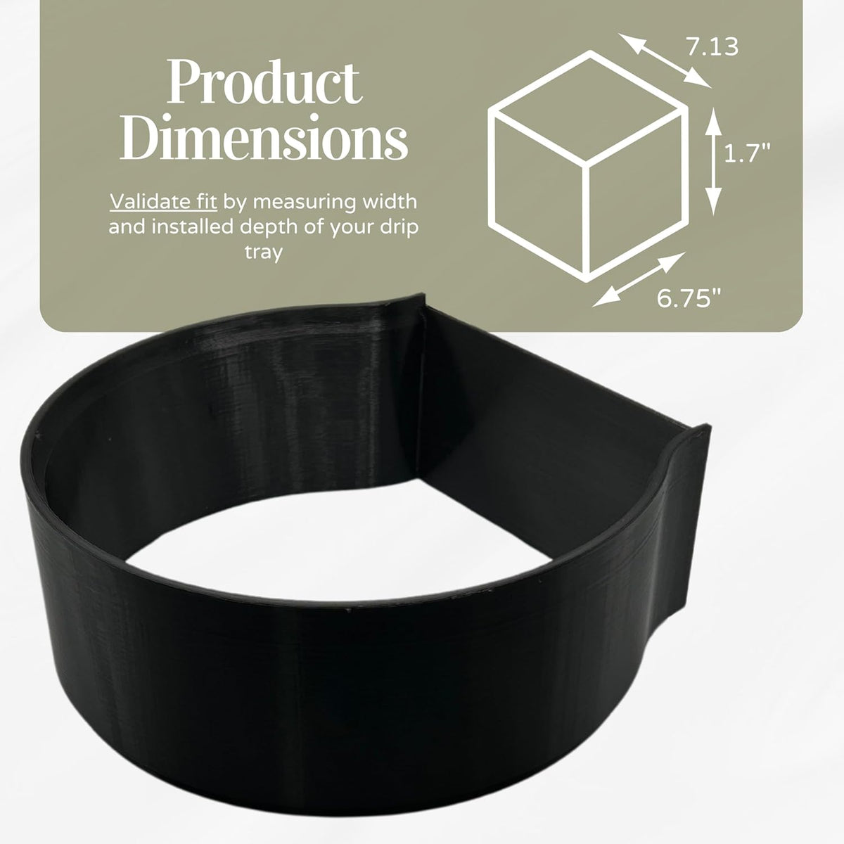 Drip Tray Mug/Cup Riser Made for the Keurig to Reduce Splashes - Riser Only (Black, K-Duo Plus 2.5 inches Tall)